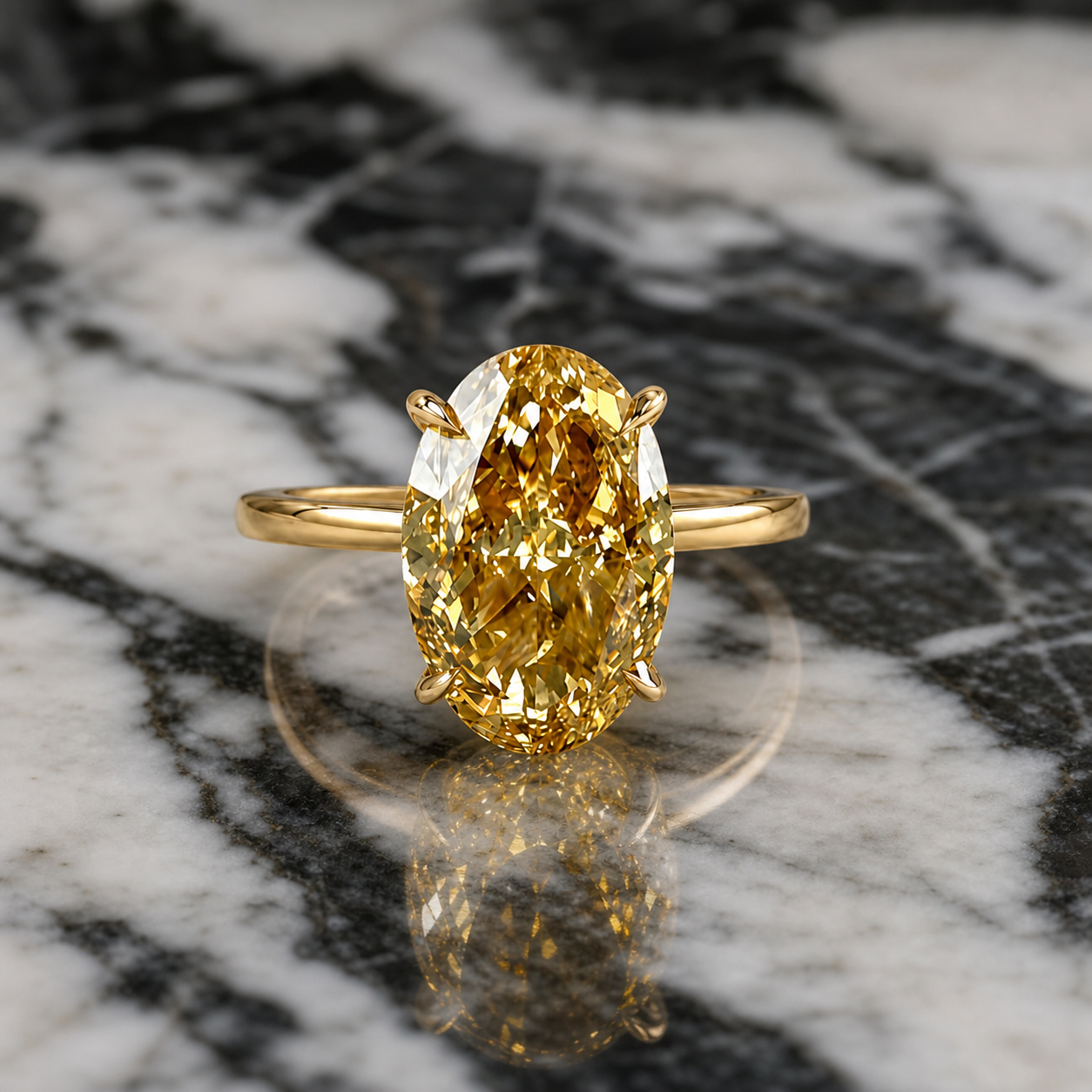 The Adèle Oval Solitaire